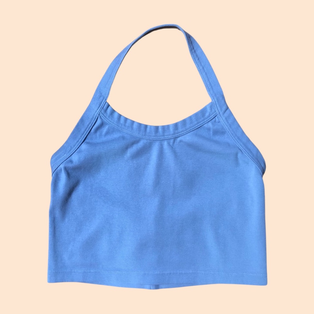 Big Bud Press Halter Top Crop Top Periwinkle Blue Los Angeles Summer Women’s XXS